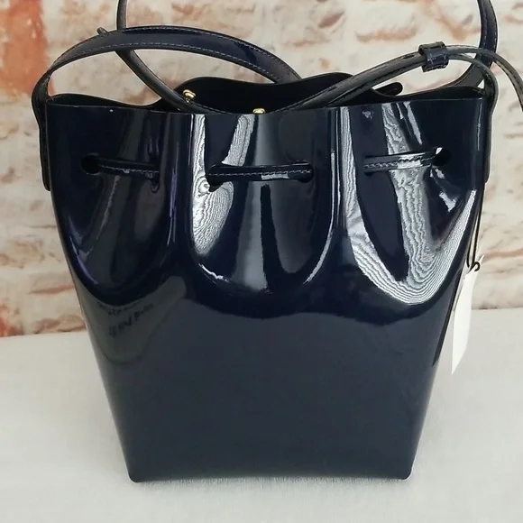 New Mansur Gavriel Patent Bucket Bag